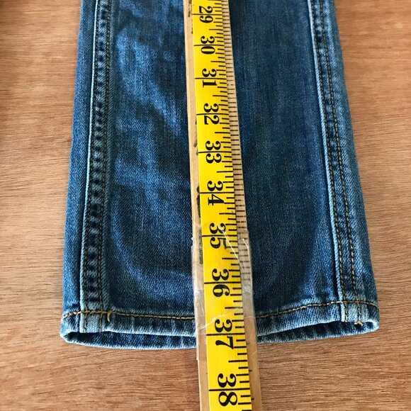 Pilcro and the Letterpress Slim Boyfriend Jeans Women 27 Blue Mid Rise Stretch - Picture 7 of 15